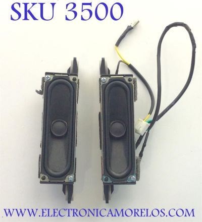 KIT DE BOCINAS ( 2 PZ ) PARA MONITOR SAMSUNG / NUMERO DE PARTE BN96-21838C / BN9621838C / 21838C / 6Ω / 5W / K22G24SJ54 / MODELO LT24B350ND